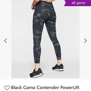 Athleta power lift 7/8 camo leggings